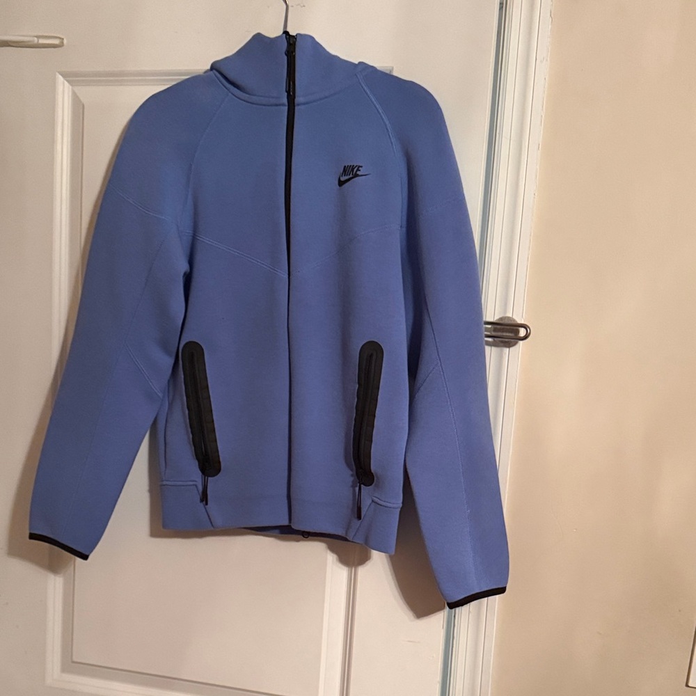 Nike Tech Light Blue Jacket with Black Zippers